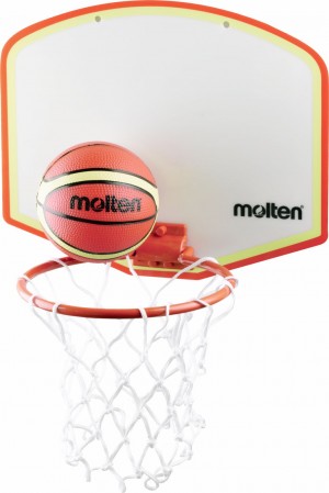 Molten Kinder Minibasketball-Set Miniboard Basketballkorb inkl. Miniball