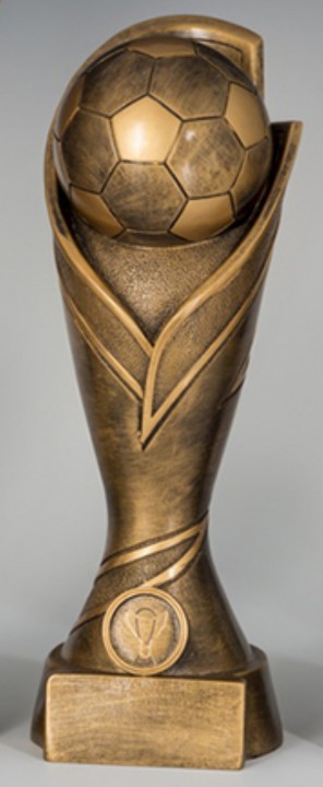 Edle Fußballtrophäe aus Keramik incl.Gravur 28cm hoch 